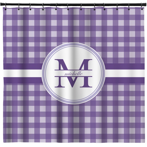 Custom Gingham Print Shower Curtain - 71" x 74" (Personalized)