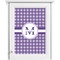 Gingham Print Single White Cabinet Decal