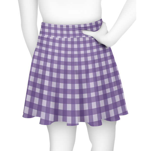 Gingham Print Skater Skirt - Back