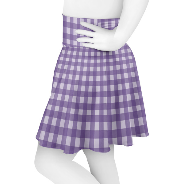 Gingham Print Skater Skirt - Side
