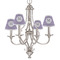 Gingham Print Small Chandelier Shade - LIFESTYLE (on chandelier)