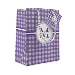 Gingham Print Small Gift Bag (Personalized)