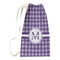 Gingham Print Small Laundry Bag - Front View