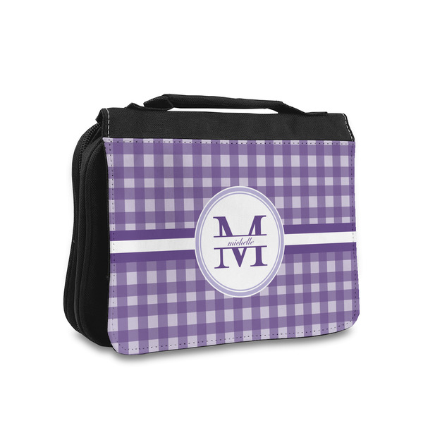 Custom Gingham Print Toiletry Bag - Small (Personalized)