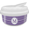 Purple Gingham Plaid Snack Container - 12oz