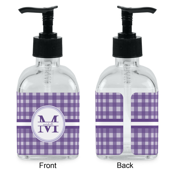 Gingham Print Glass Soap/Lotion Dispenser - Approval
