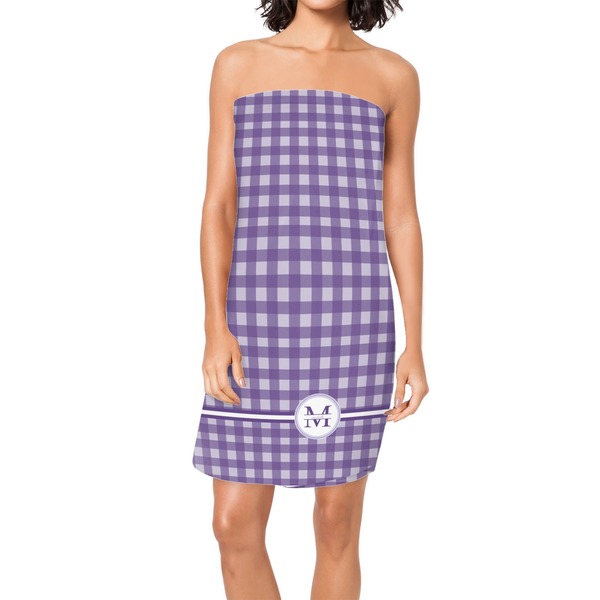 Custom Gingham Print Spa / Bath Wrap (Personalized)