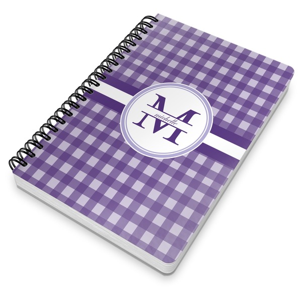 Gingham Print Spiral Journal 7 x 10 - Main
