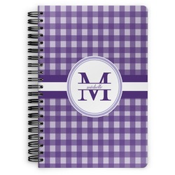 Gingham Print Spiral Notebook (Personalized)
