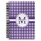 Gingham Print Spiral Journal Large - Front View