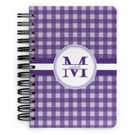 Gingham Print Spiral Notebook - 5x7 w/ Name and Initial