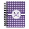 Gingham Print Spiral Journal Small - Front View
