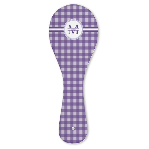 Custom Gingham Print Ceramic Spoon Rest (Personalized)