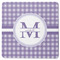 Gingham Print Square Rubber Backed Coaster (Personalized)