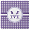 Gingham Print Square Rubber Backed Coaster (Personalized)
