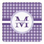 Gingham Print Square Decal - Large (Personalized)