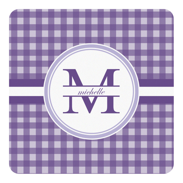 Custom Gingham Print Square Decal (Personalized)