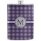 Gingham Print Stainless Steel Flask (Personalized)