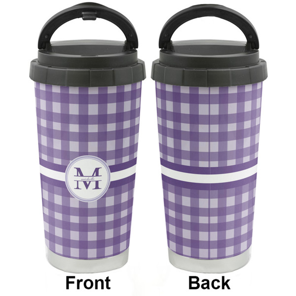 Gingham Print Stainless Steel Travel Cup - Apvl
