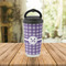 Gingham Print Stainless Steel Travel Cup Lifestyle