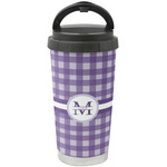 Gingham Print Stainless Steel Coffee Tumbler (Personalized)