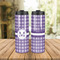 Gingham Print Stainless Steel Tumbler - Lifestyle