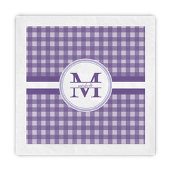 Gingham Print Decorative Paper Napkins (Personalized)