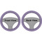 Gingham Print Steering Wheel Cover- Front and Back
