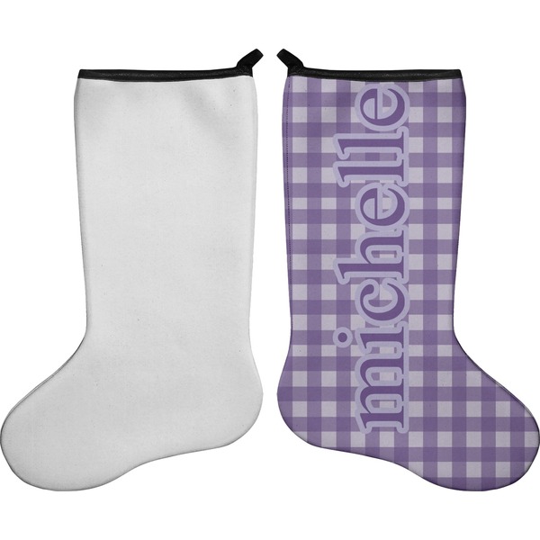 Gingham Print Stocking - Single-Sided - Approval