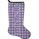 Gingham Print Holiday Stocking - Neoprene (Personalized)