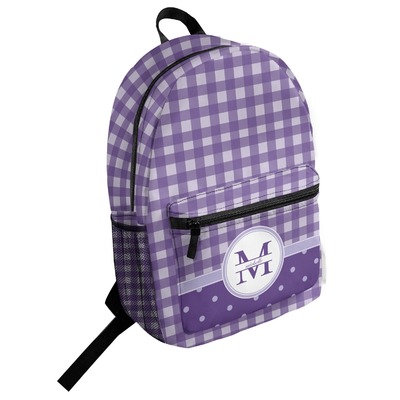 Gingham Print Student Backpack (Personalized)