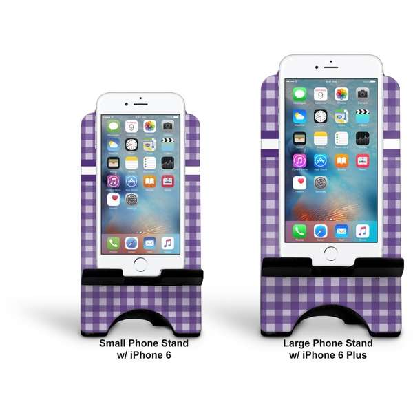 Gingham Print Stylized Phone Stand - Comparison
