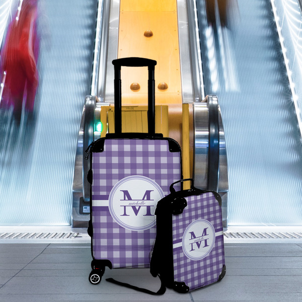Gingham Print Suitcase Set 4 - IN CONTEXT
