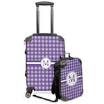 Gingham Print Kids 2-Piece Luggage Set - Suitcase & Backpack (Personalized)