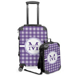 Gingham Print Kids 2-Piece Luggage Set - Suitcase & Backpack (Personalized)
