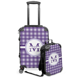 Gingham Print Kids 2-Piece Luggage Set - Suitcase & Backpack (Personalized)