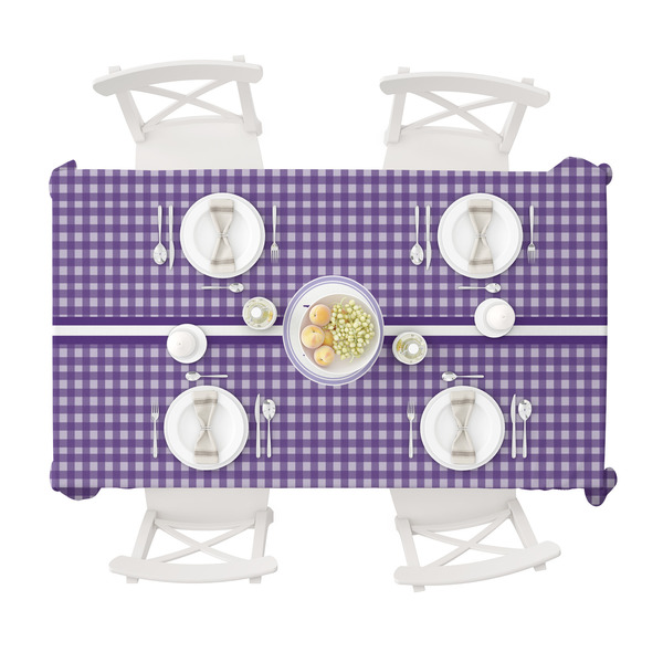 Gingham Print Tablecloths (58"x102") - TOP VIEW