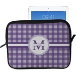 Gingham Print Tablet Case / Sleeve - Large (Personalized)