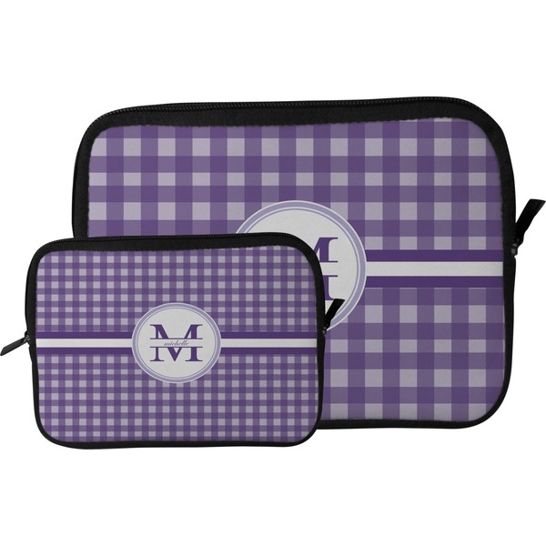 Gingham Print Tablet Sleeve (Size Comparison)