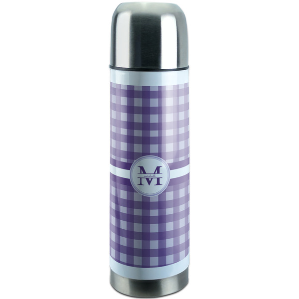 Custom Gingham Print Stainless Steel Thermos (Personalized)