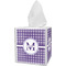 Purple Gingham Plaid Tissue Box Cover