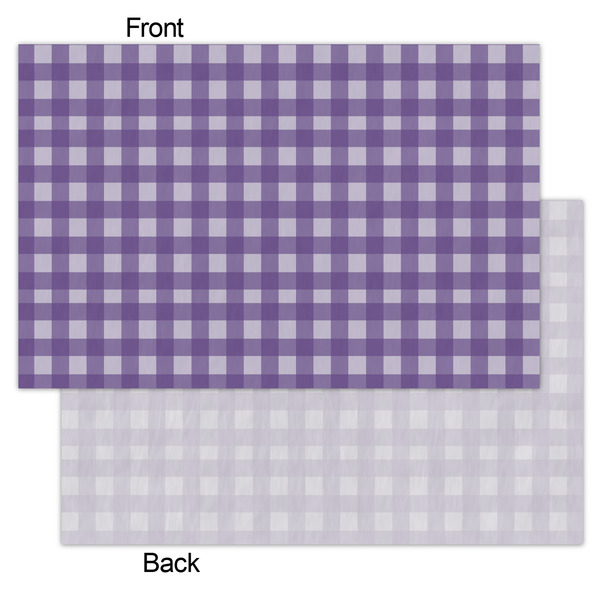 Gingham Print Tissue Paper - Lightweight - Small - Front & Back
