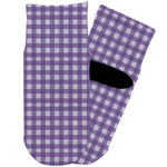 Gingham Print Toddler Ankle Socks
