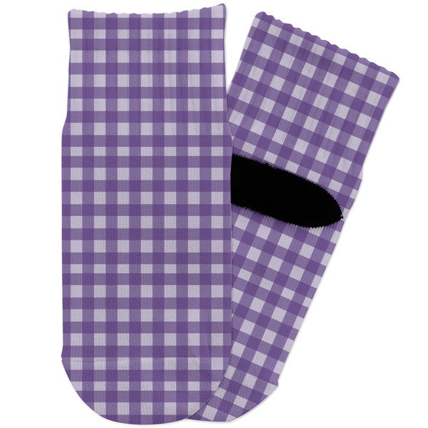 Custom Gingham Print Toddler Ankle Socks