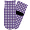Gingham Print Toddler Ankle Socks - Single Pair - Front and Back