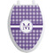Purple Gingham Toilet Seat Decal (Personalized)