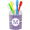 Gingham Print Toothbrush Holder (Personalized)