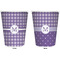 Gingham Print Trash Can White - Front and Back - Apvl