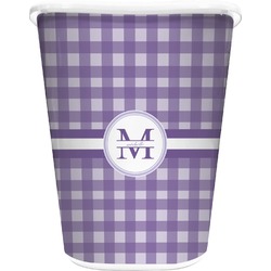 Gingham Print Waste Basket (Personalized)