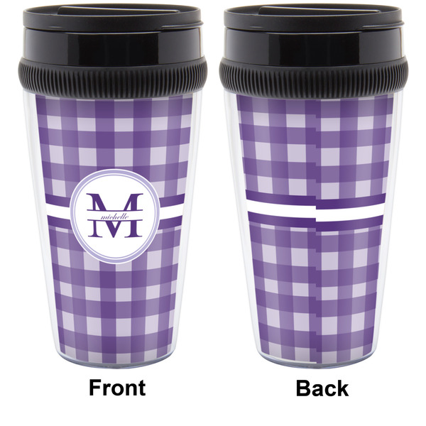 Gingham Print Travel Mug Approval (Personalized)